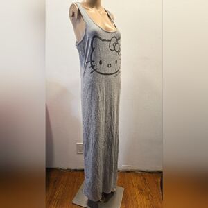 Hello Kitty Heather Gray Sleeveless Maxi Dress - LG